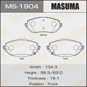 Колодки дискові MASUMA MS1904