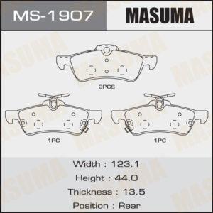 Колодки дисковые MASUMA MS1907