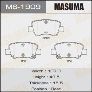 Колодки дисковые MASUMA MS1909