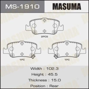 Колодки дискові MASUMA MS1910