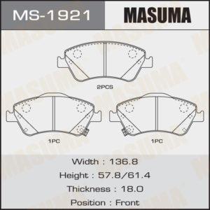 Колодки дисковые MASUMA MS1921