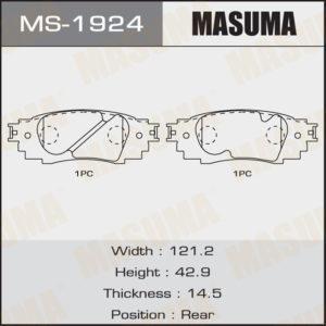 Колодки дискові MASUMA MS1924