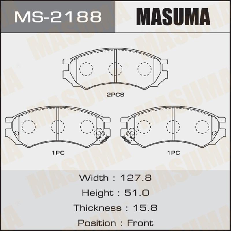 Колодки дискові MASUMA MS2188