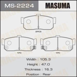 Колодки дискові MASUMA MS2224