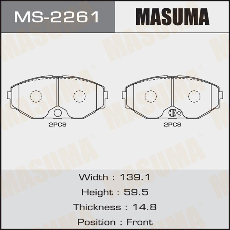 Колодки дисковые MASUMA MS2261