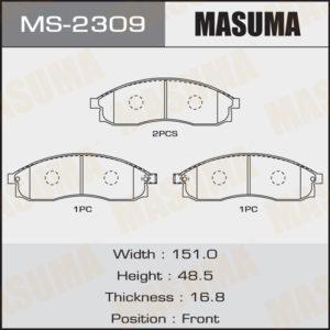 Колодки дисковые MASUMA MS2309