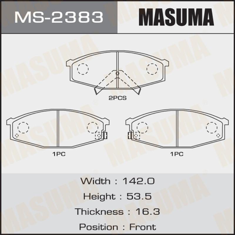 Колодки дисковые MASUMA MS2383