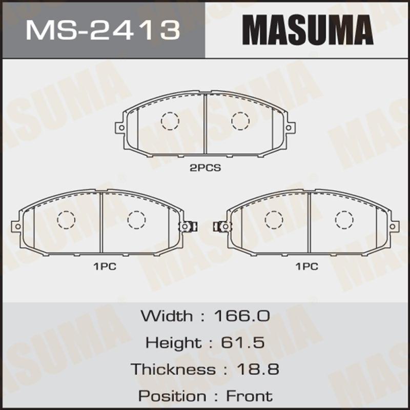 Колодки дискові MASUMA MS2413