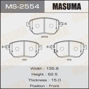 Колодки дискові MASUMA MS2554