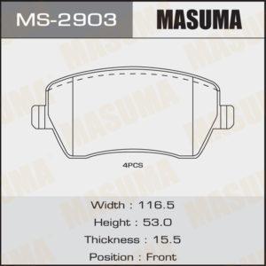 Колодки дисковые MASUMA MS2903