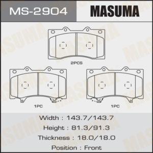 Колодки дискові MASUMA MS2904