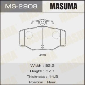 Колодки дисковые MASUMA MS2908