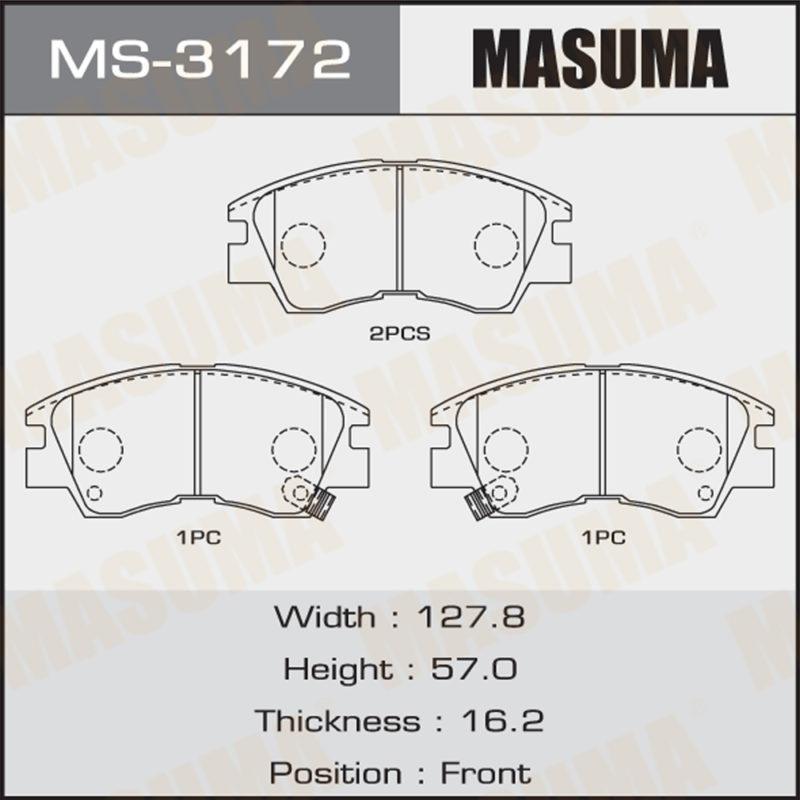 Колодки дисковые MASUMA MS3172