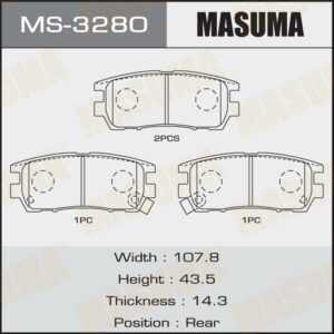 Колодки дискові MASUMA MS3280