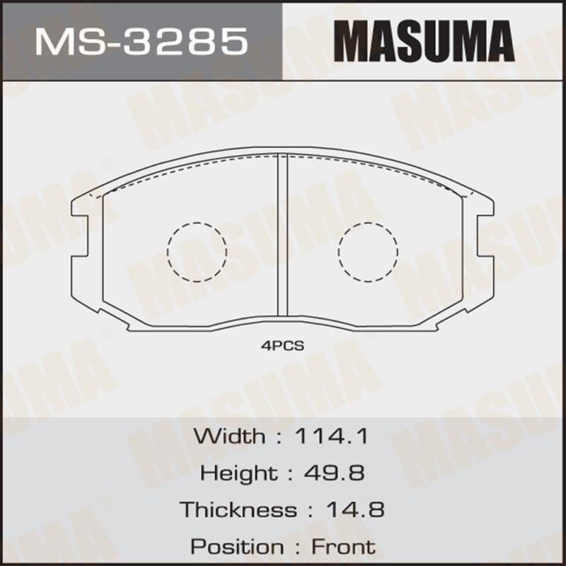 Колодки дискові MASUMA MS3285