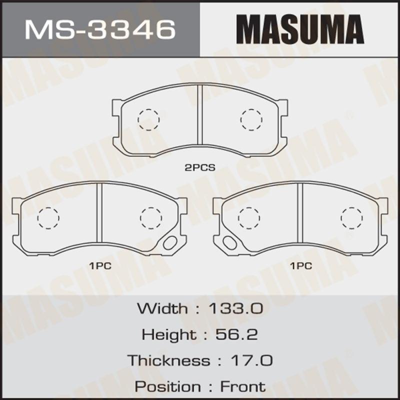 Колодки дисковые MASUMA MS3346