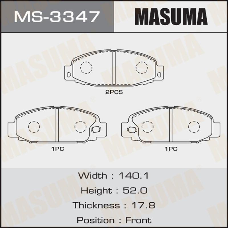 Колодки дисковые MASUMA MS3347