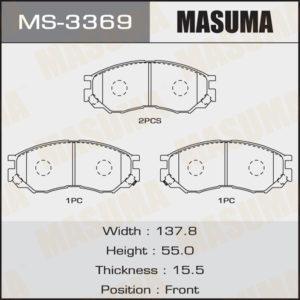 Колодки дискові MASUMA MS3369