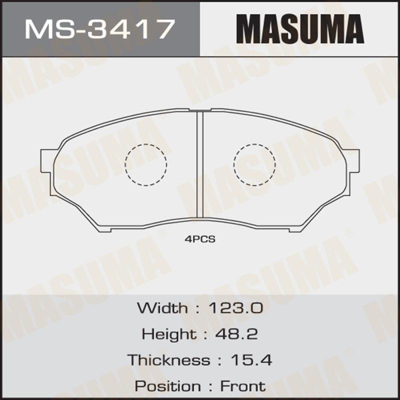 Колодки дискові MASUMA MS3417