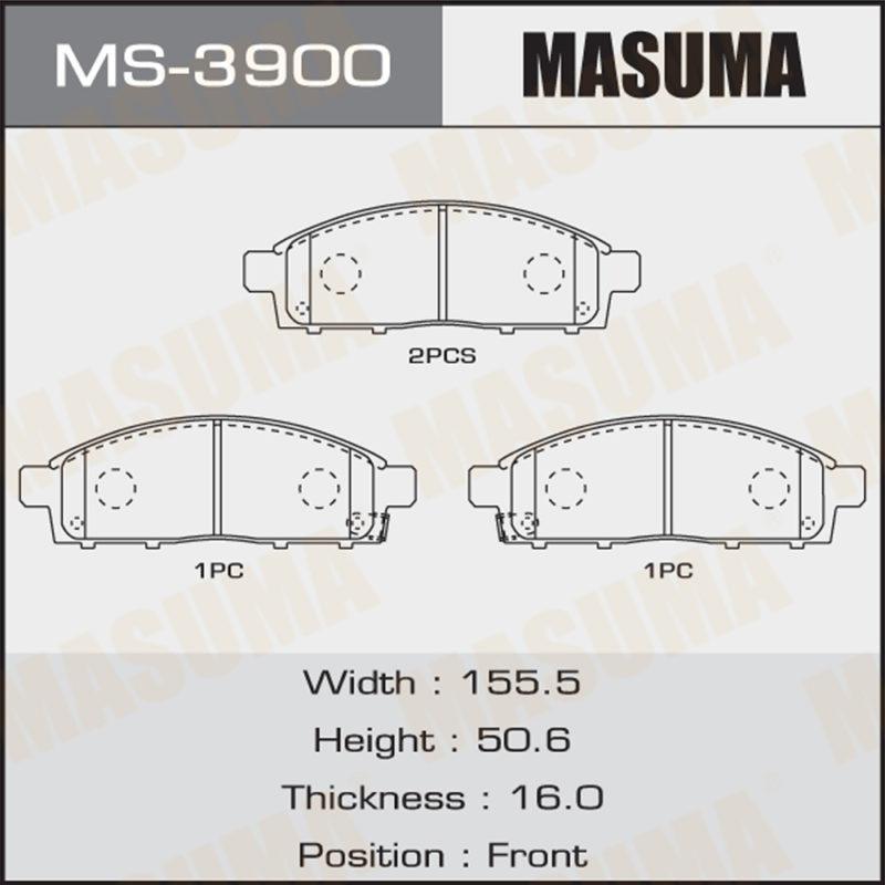 Колодки дисковые MASUMA MS3900