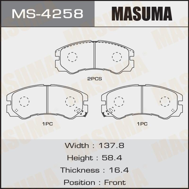 Колодки дисковые MASUMA MS4258
