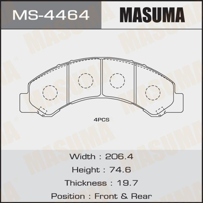 Колодки дисковые MASUMA MS4464