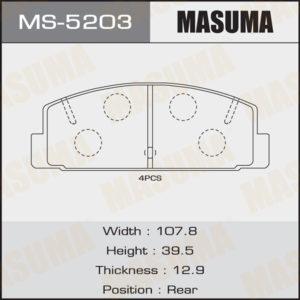 Колодки дисковые MASUMA MS5203