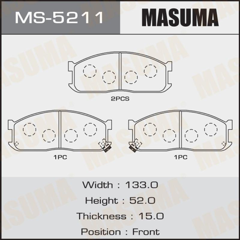 Колодки дискові MASUMA MS5211