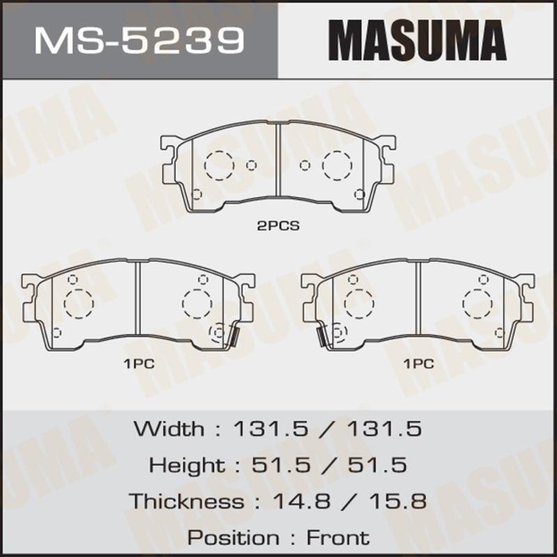 Колодки дискові MASUMA MS5239