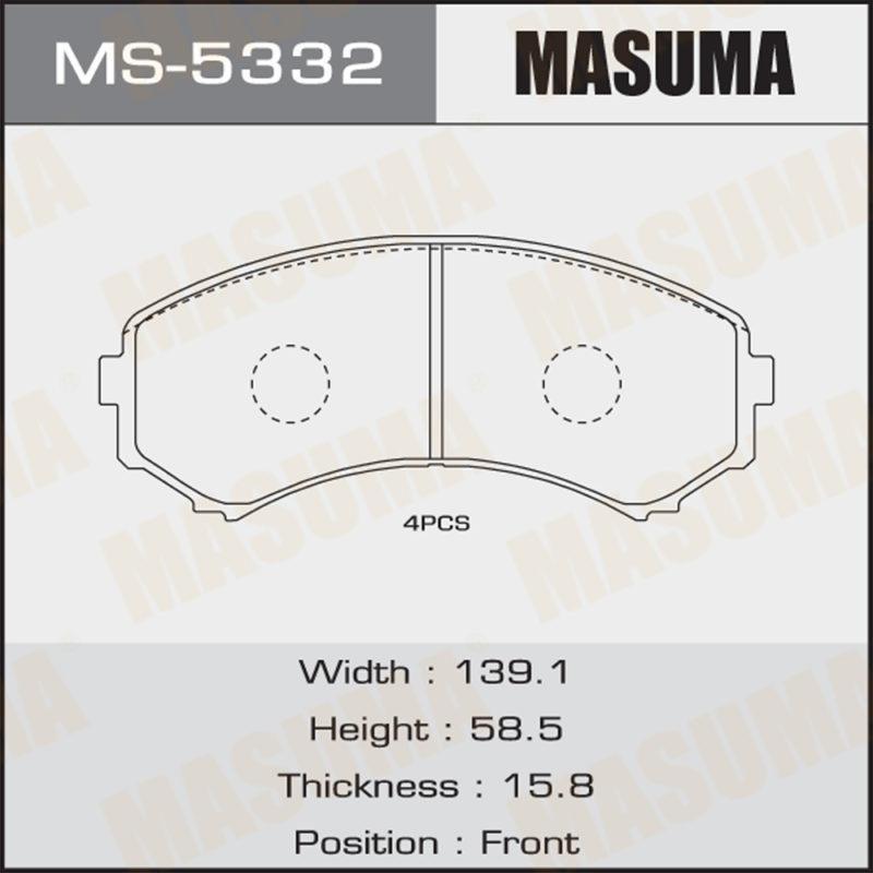 Колодки дисковые MASUMA MS5332