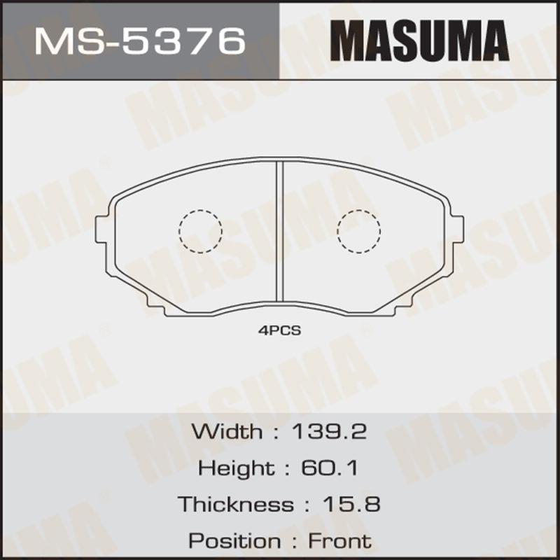 Колодки дискові MASUMA MS5376