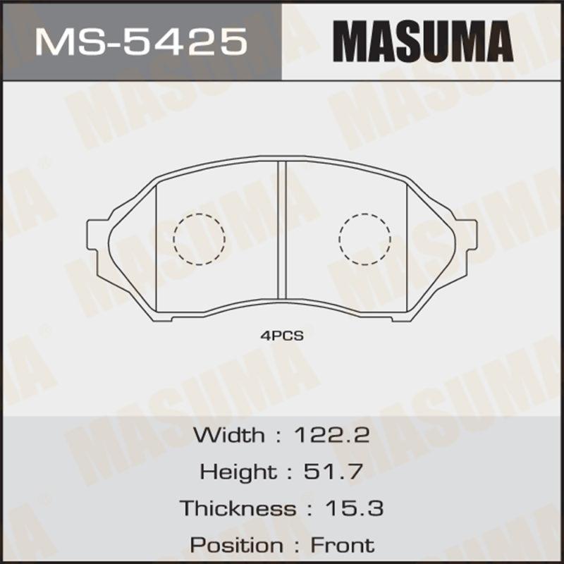 Колодки дисковые MASUMA MS5425