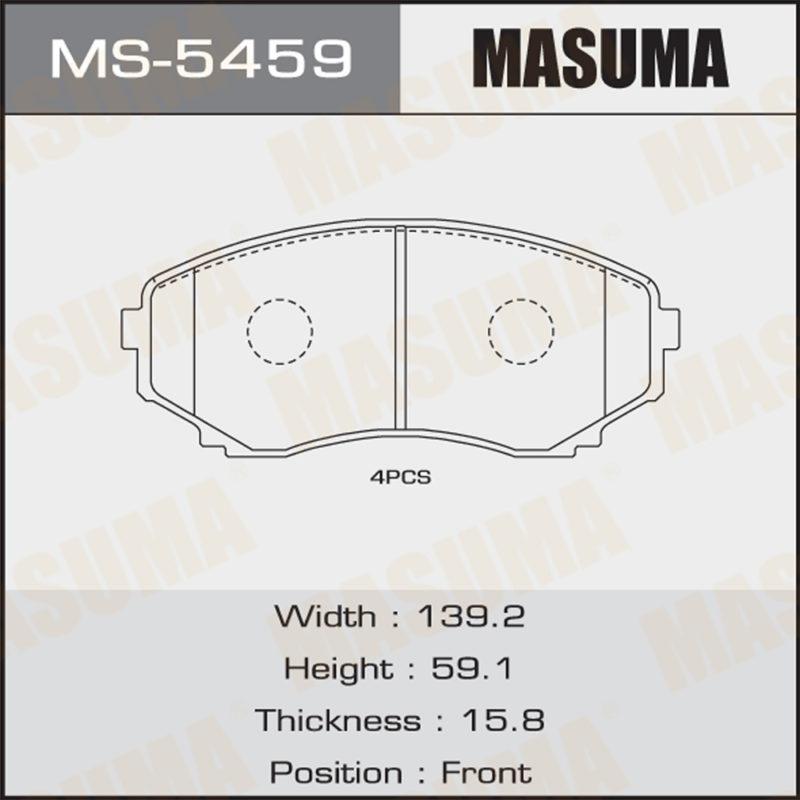 Колодки дискові MASUMA MS5459
