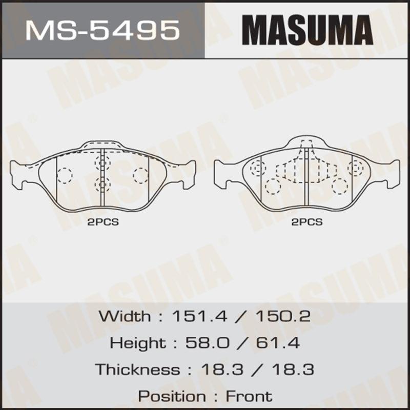 Колодки дискові MASUMA MS5495