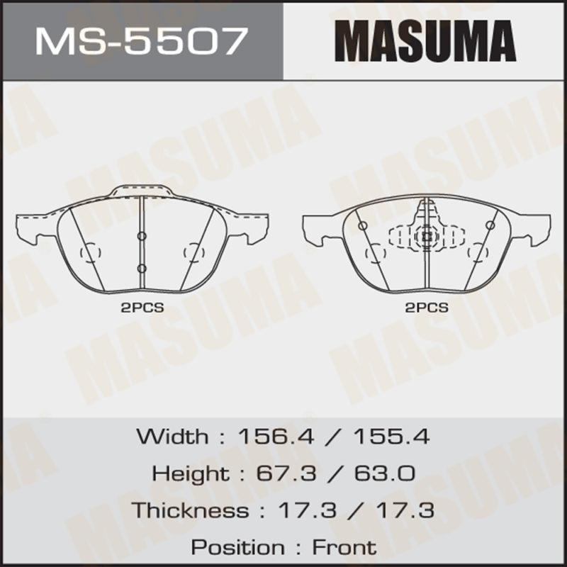 Колодки дискові MASUMA MS5507