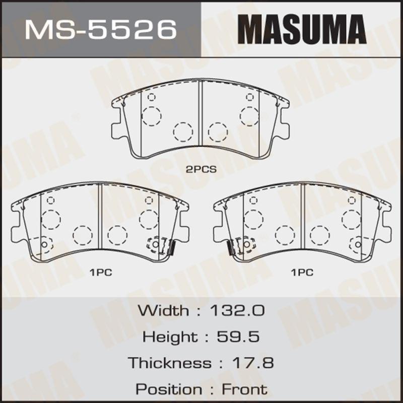 Колодки дисковые MASUMA MS5526