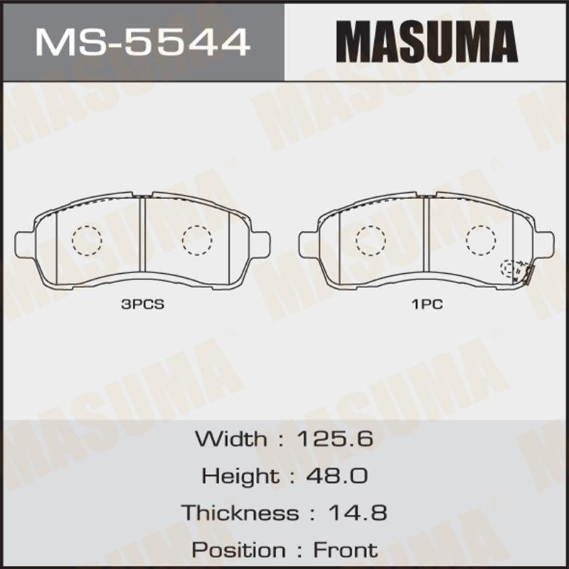 Колодки дискові MASUMA MS5544
