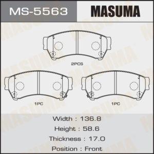 Колодки дискові MASUMA MS5563