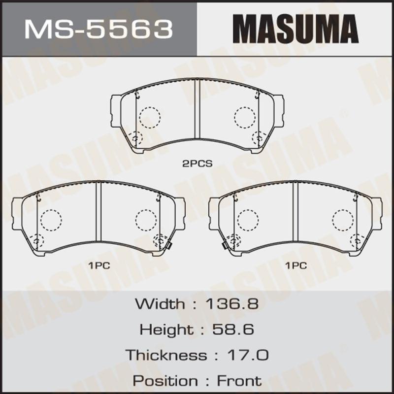 Колодки дисковые MASUMA MS5563