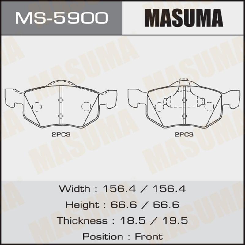 Колодки дисковые MASUMA MS5900
