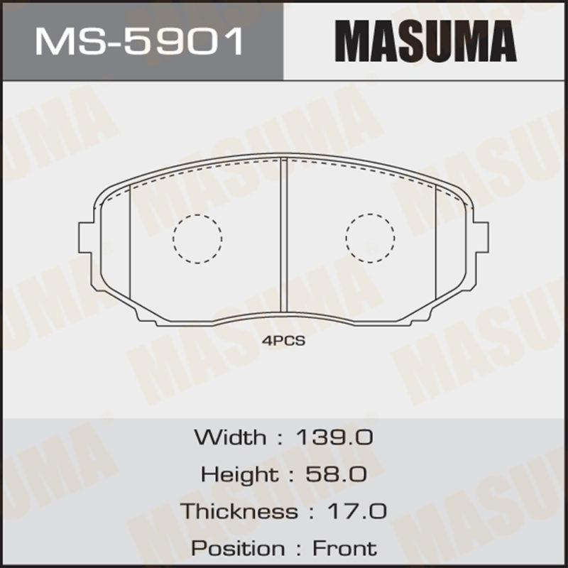 Колодки дискові MASUMA MS5901