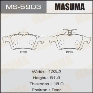 Колодки дисковые MASUMA MS5903