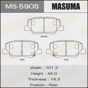 Колодки дискові MASUMA MS5905