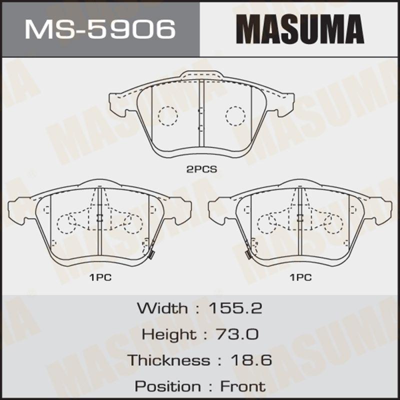 Колодки дискові MASUMA MS5906