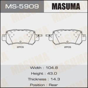 Колодки дисковые MASUMA MS5909