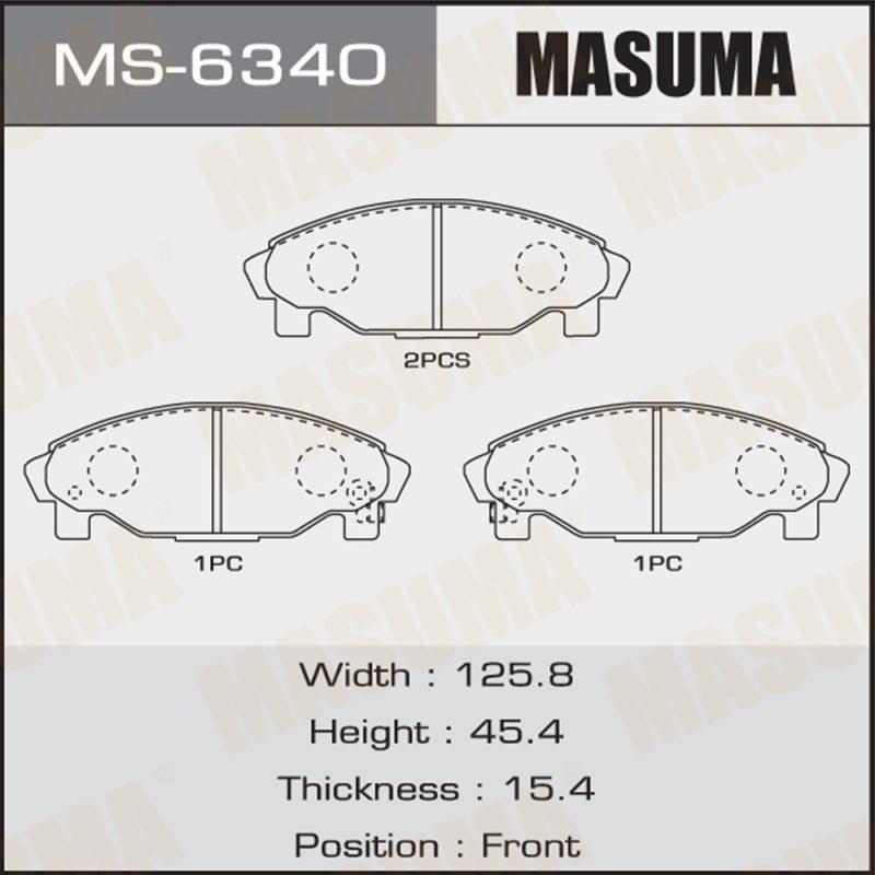 Колодки дисковые MASUMA MS6340