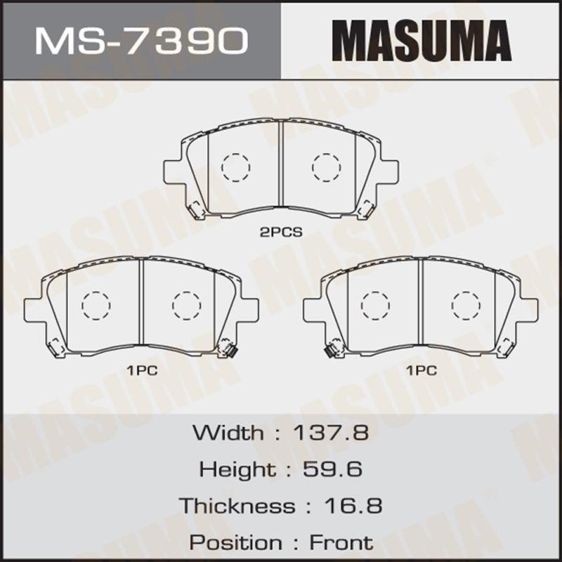 Колодки дисковые MASUMA MS7390