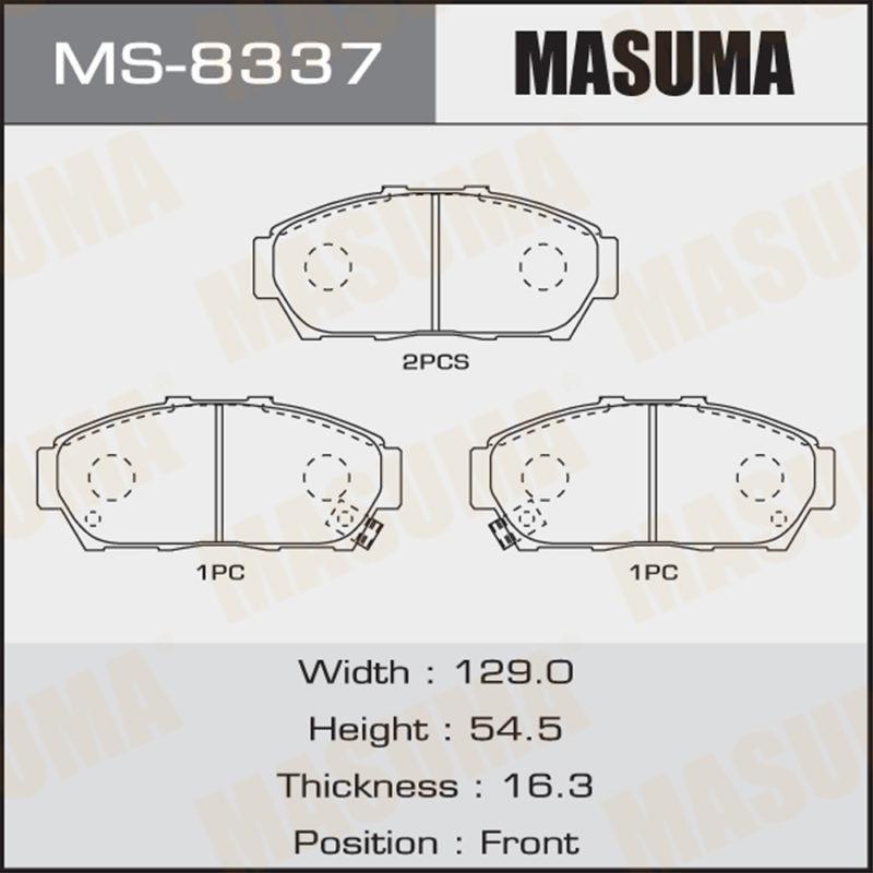 Колодки дисковые MASUMA MS8337