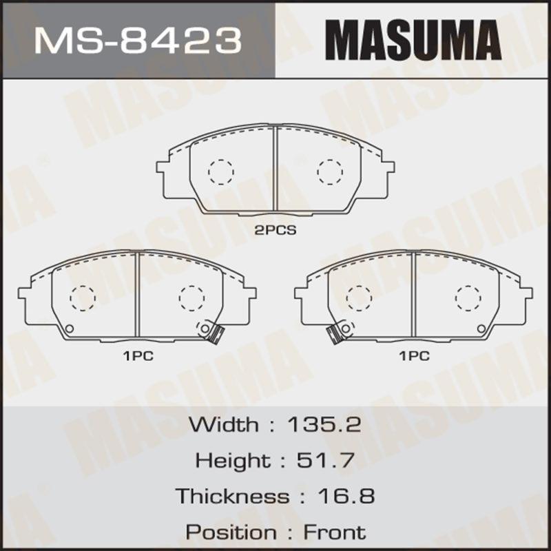 Колодки дисковые MASUMA MS8423