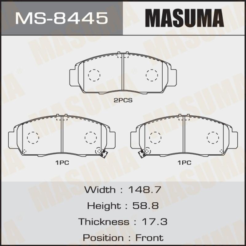 Колодки дискові MASUMA MS8445
